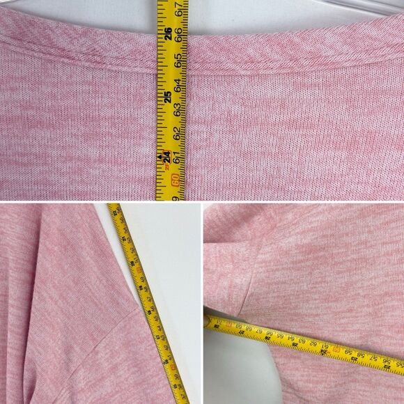 Time & Tru Top Womens Size XL Pink Knit Round Neck Round Hem Long Sleeve - Picture 10 of 16